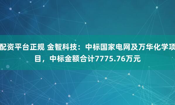 配资平台正规 金智科技：中标国家电网及万华化学项目，中标金额合计7775.76万元