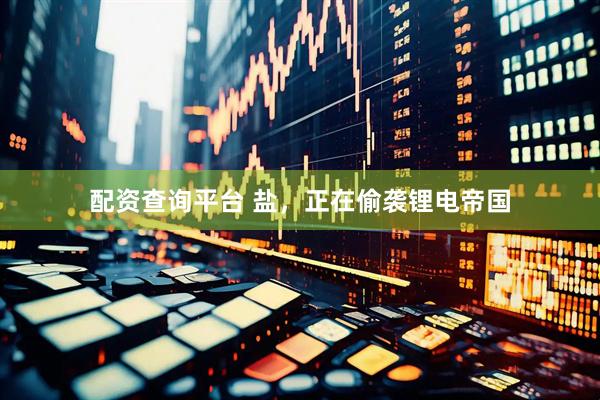 配资查询平台 盐，正在偷袭锂电帝国